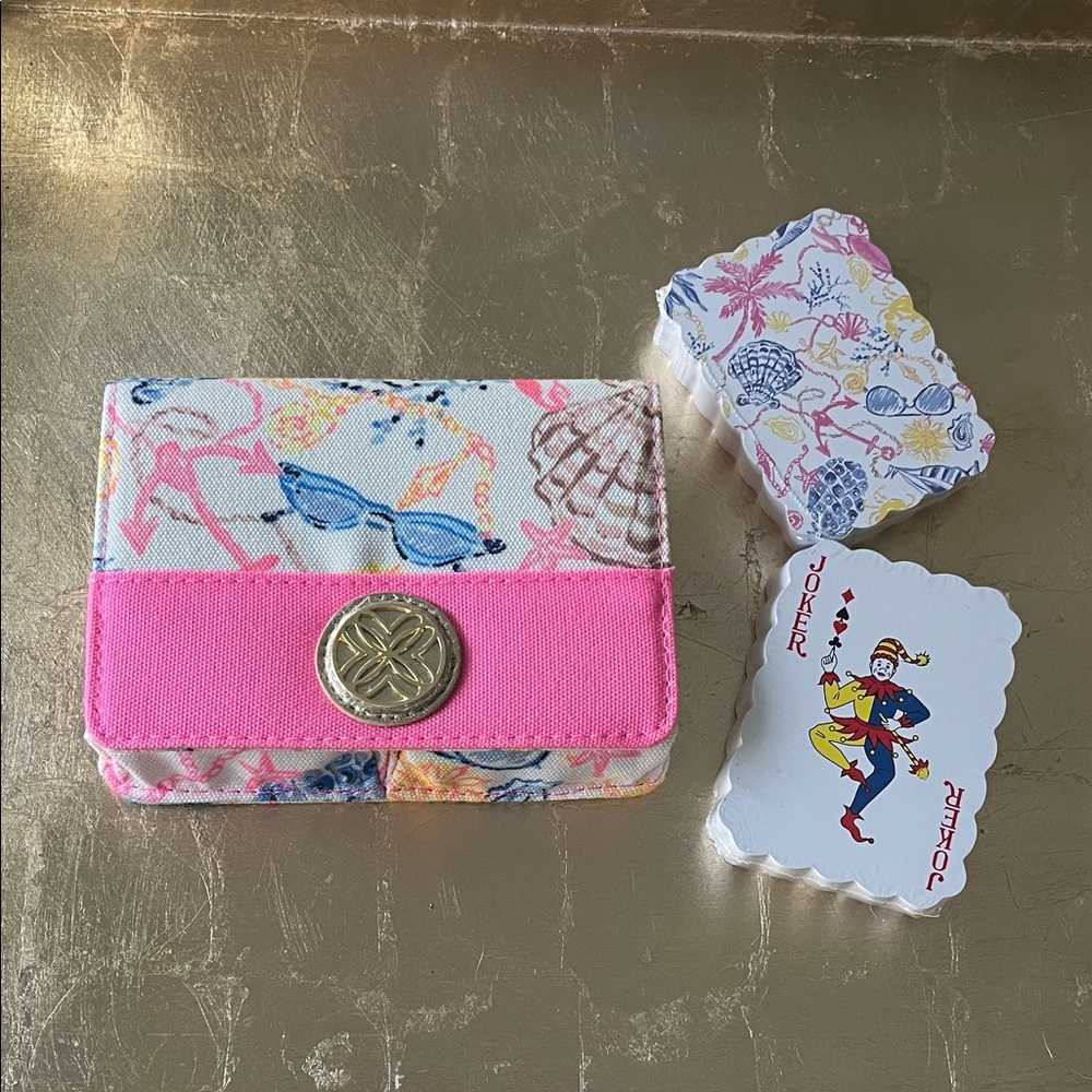 Lilly Pulitzer Pink and Multicolor Card Holder